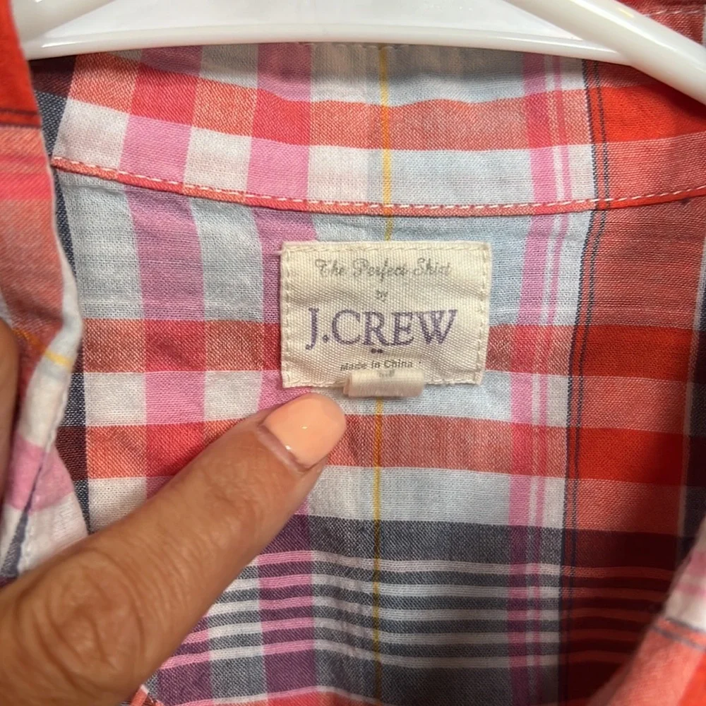 Women’s plaid J.Crew button-down size small